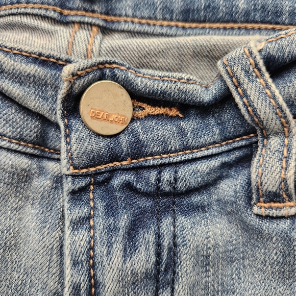 Dear John Sky Blue Ankle Jeans with Distressed Hem Sz 25 - Picture 5 of 10